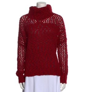 Alice + Olivia red knit wool turtleneck sweater